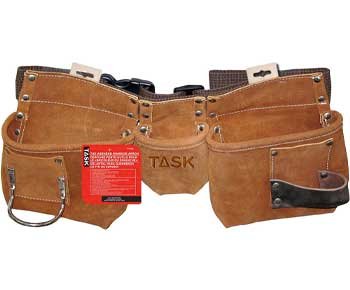 Task-Tools-T77250-Weekend-Warrior-Apron-5-Pocket-Leather-Utility-Tool-Belt