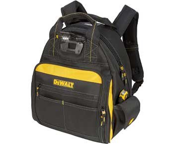 DEWALT DGL523 Lighted Tool Backpack Bag, 57-Pockets