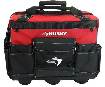 Husky-18-Inch-600-Denier-Red-Water-Resistant-Contractors-Rolling-Tool-Tote-Bag